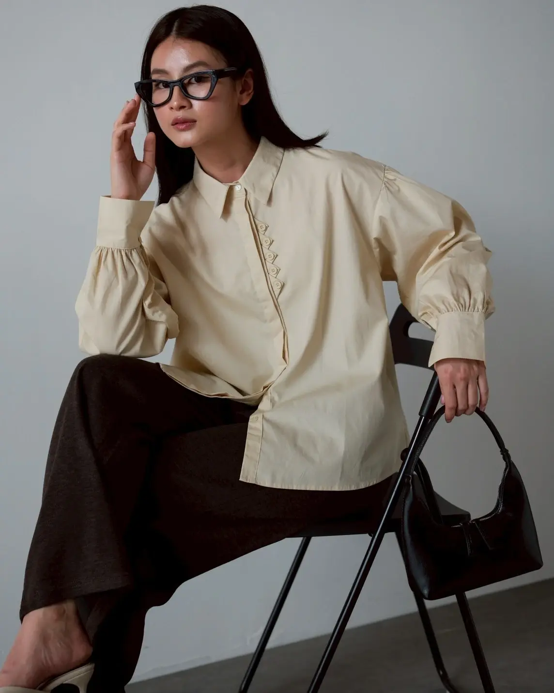 Zori Shirt Kode 1460 Light Cream - Image 3