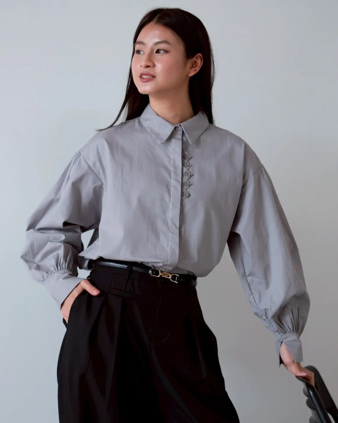 Alternative view of Zori Shirt Kode 1460 Stone Grey