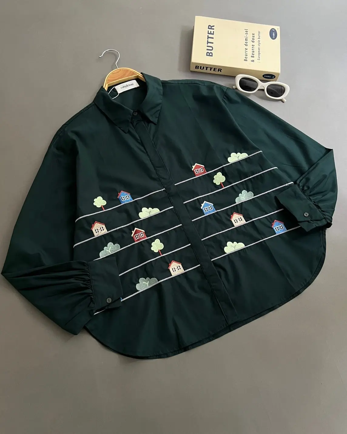 Tresha Shirt Kode 80112 Glass Green