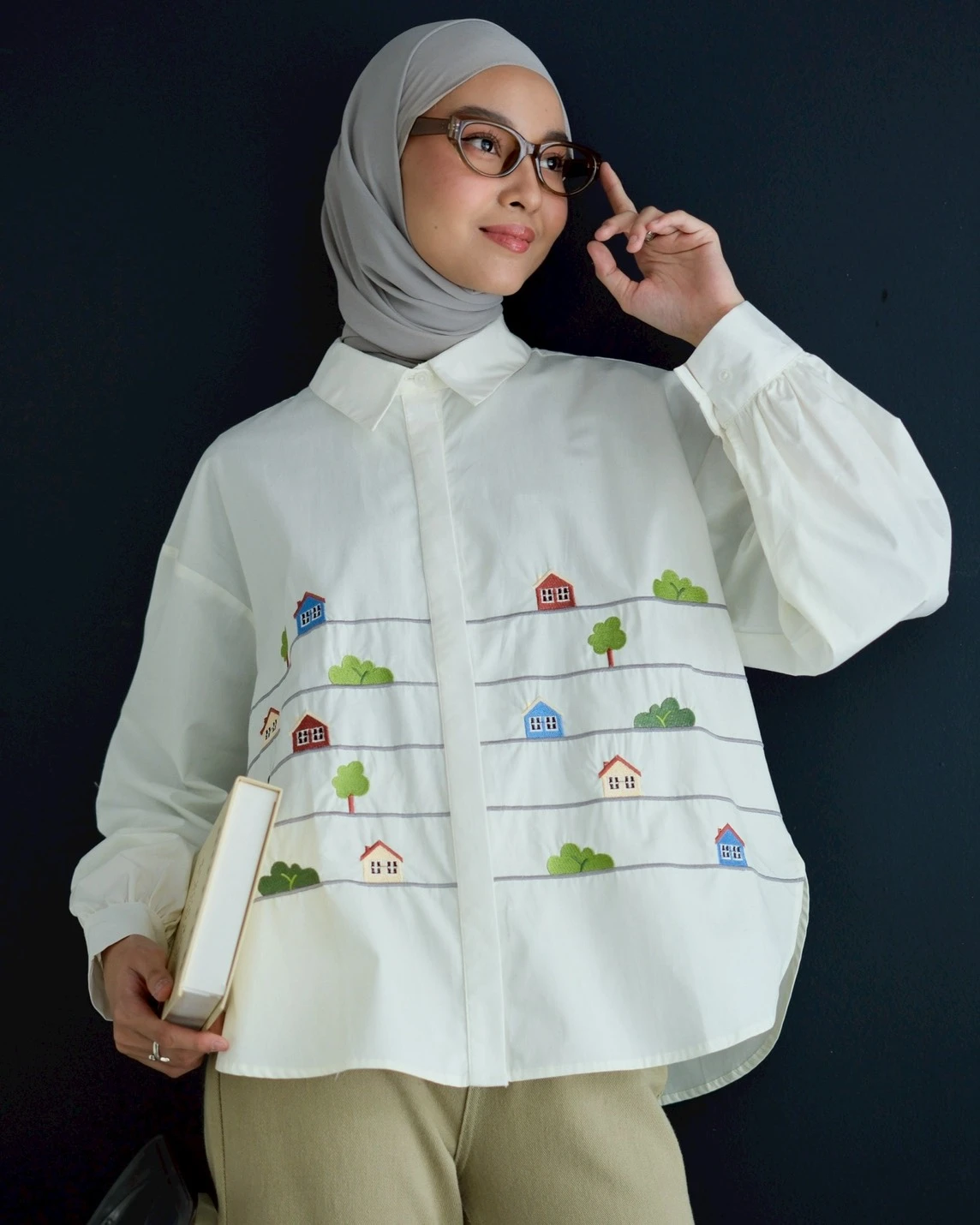 Tresha Shirt Kode 80112 Broken White