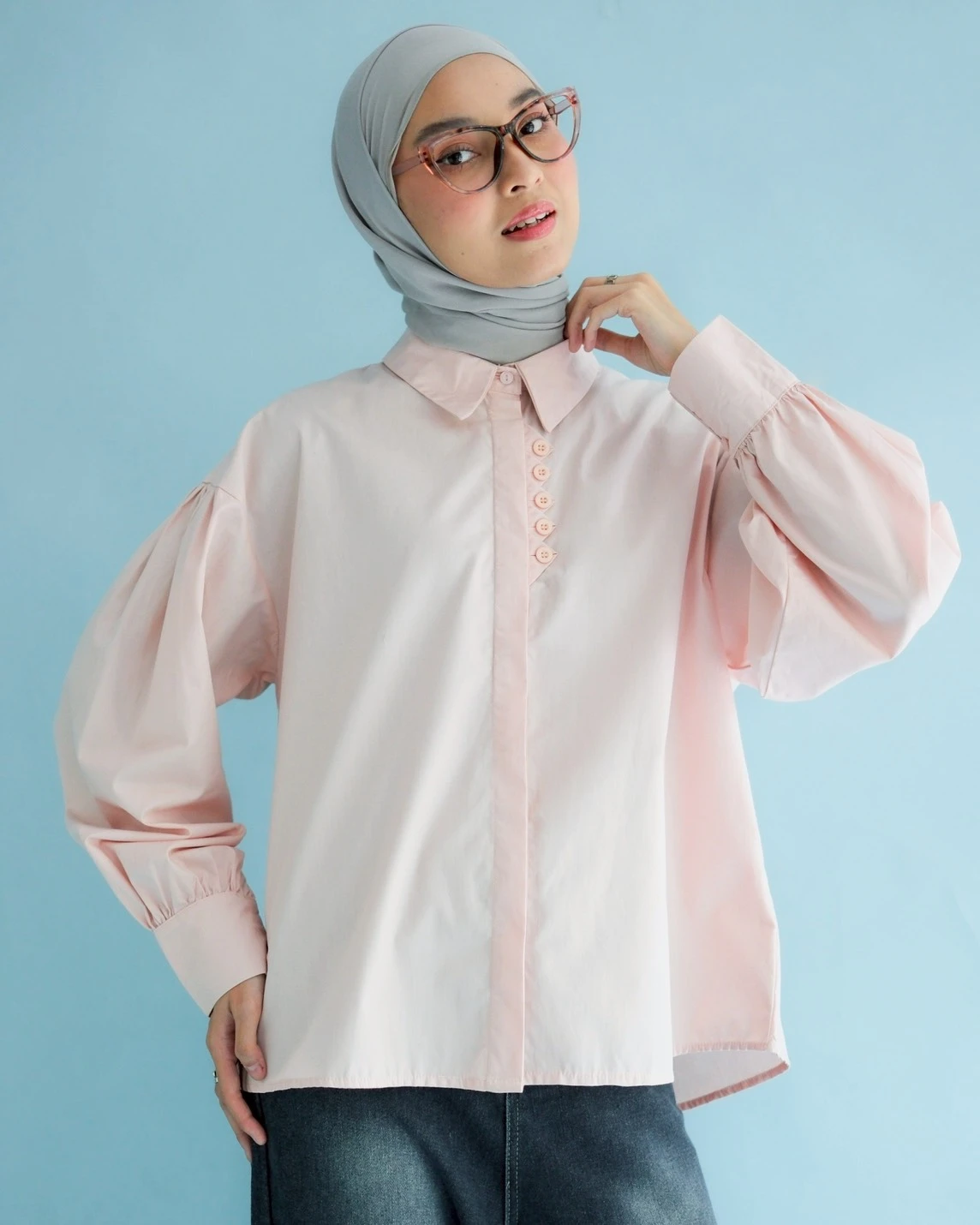 Zori Shirt Kode 1460 Dusty Pink