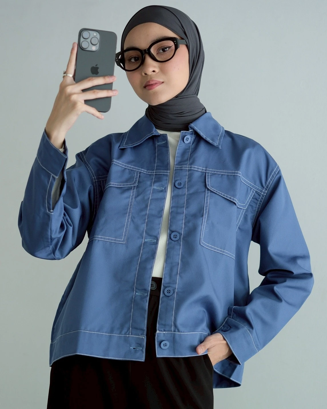 Alternative view of Thahira  Shirt Blue Denim