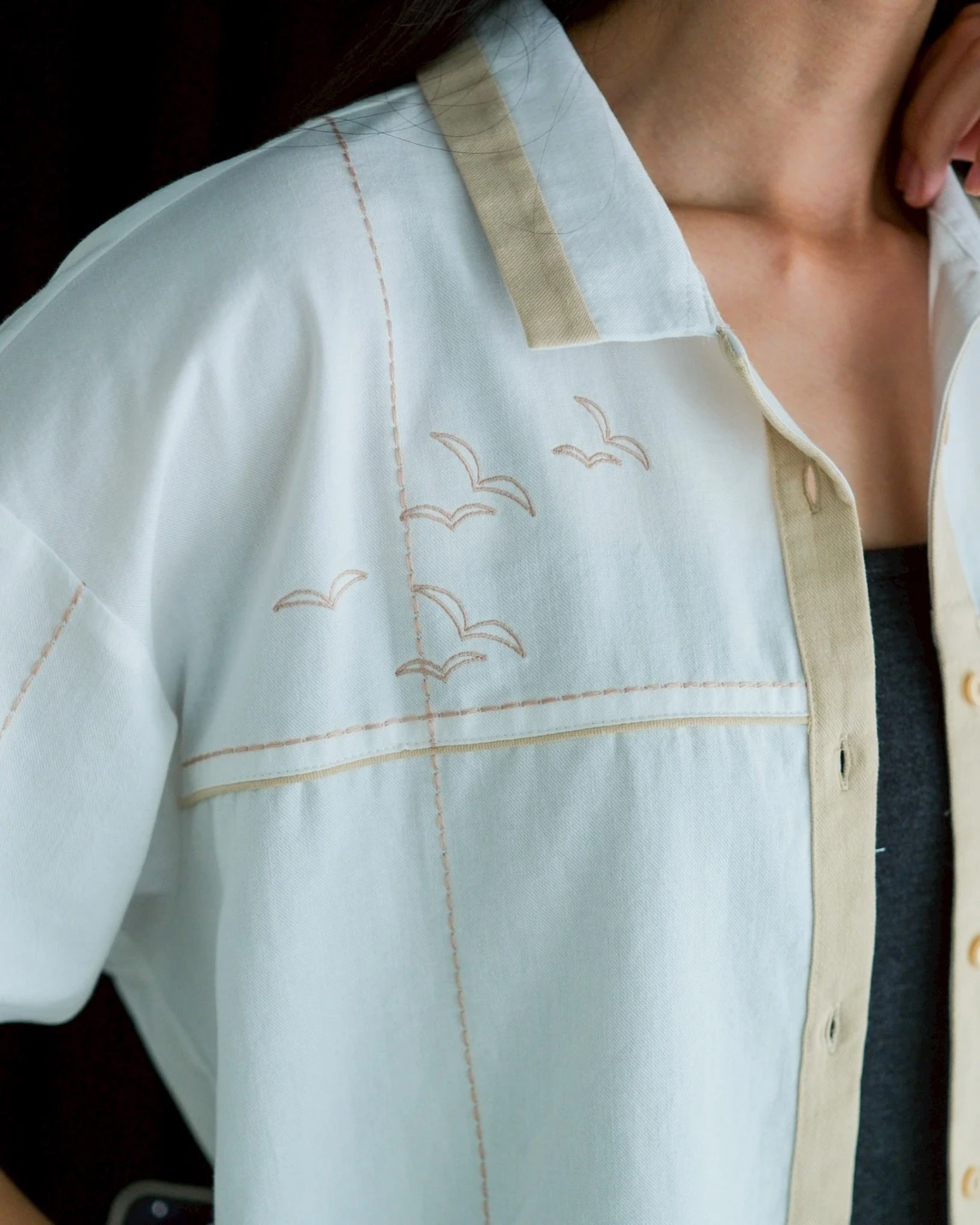 Alternative view of Kyst Shirt Kode 3304 Broken White-Cream