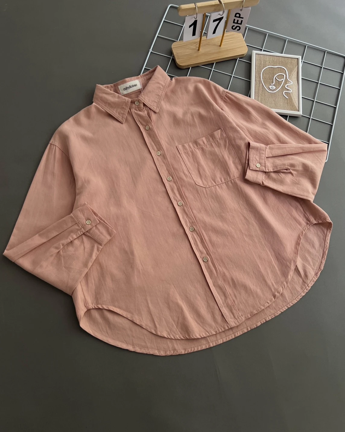 Leara Shirt Kode 367G Dusty Pink