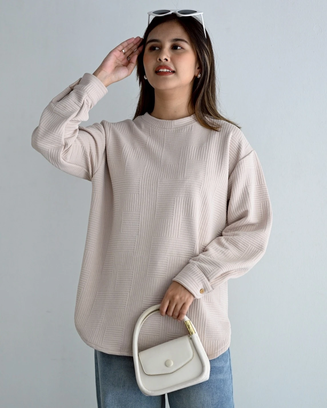 Olniva Longsleeve Kode Lm 5161 Cream