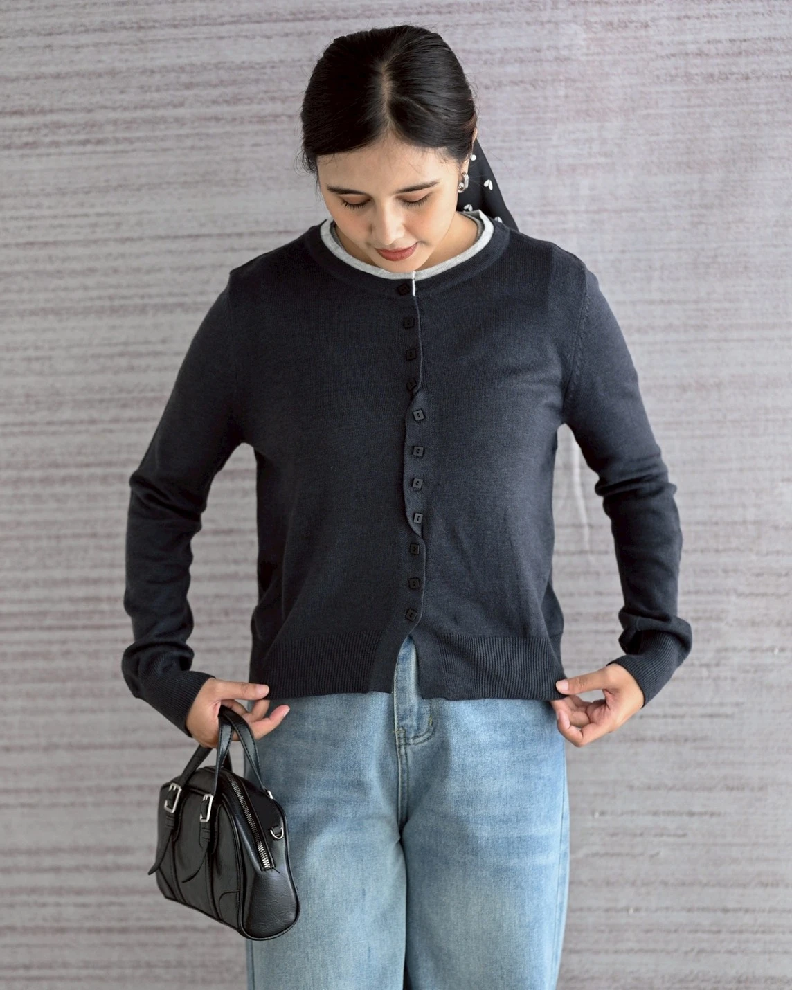 Prianka Cardi Kode 307H Dark Grey