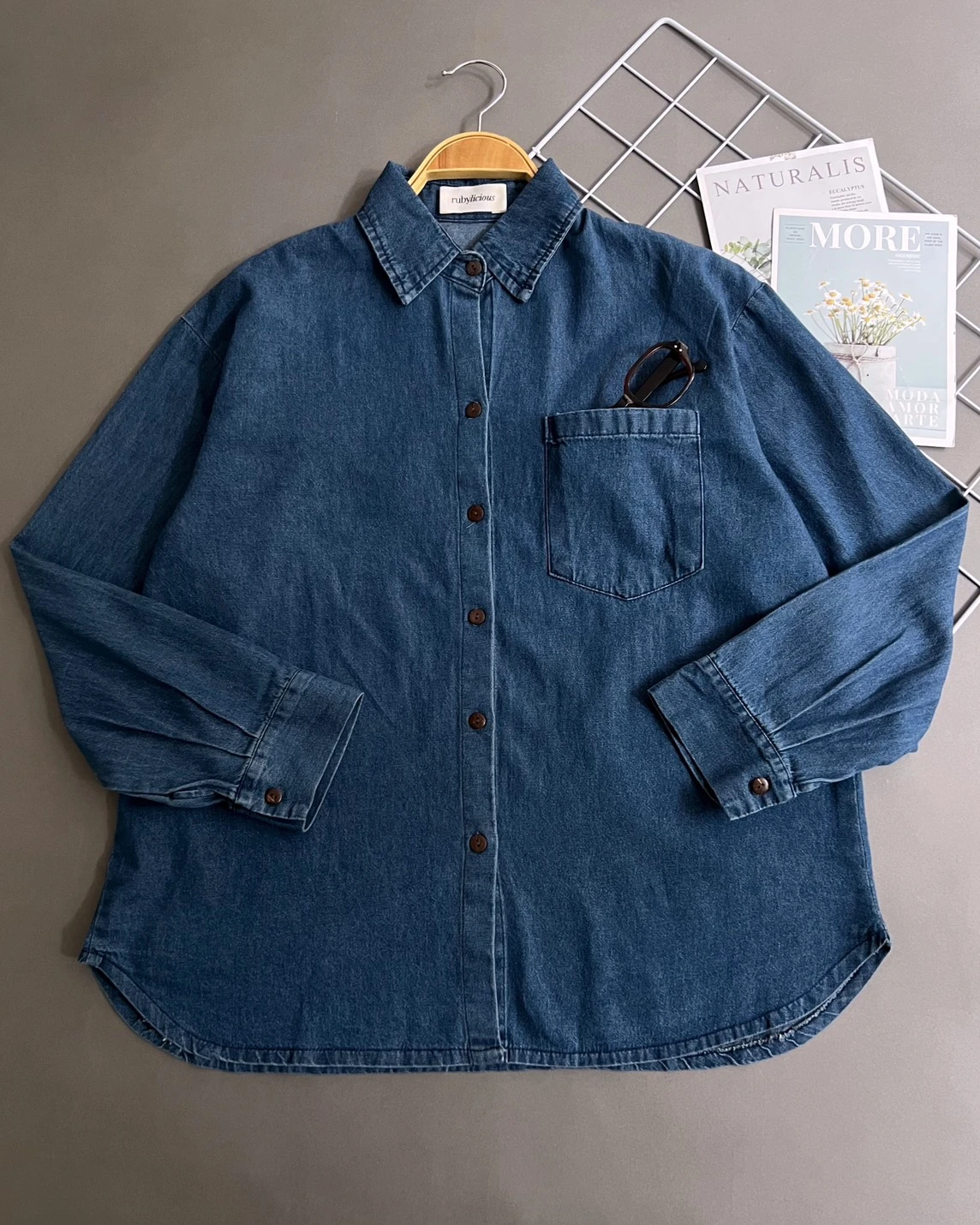 Braily Denim Shirt Kode 19639 Medium Blue