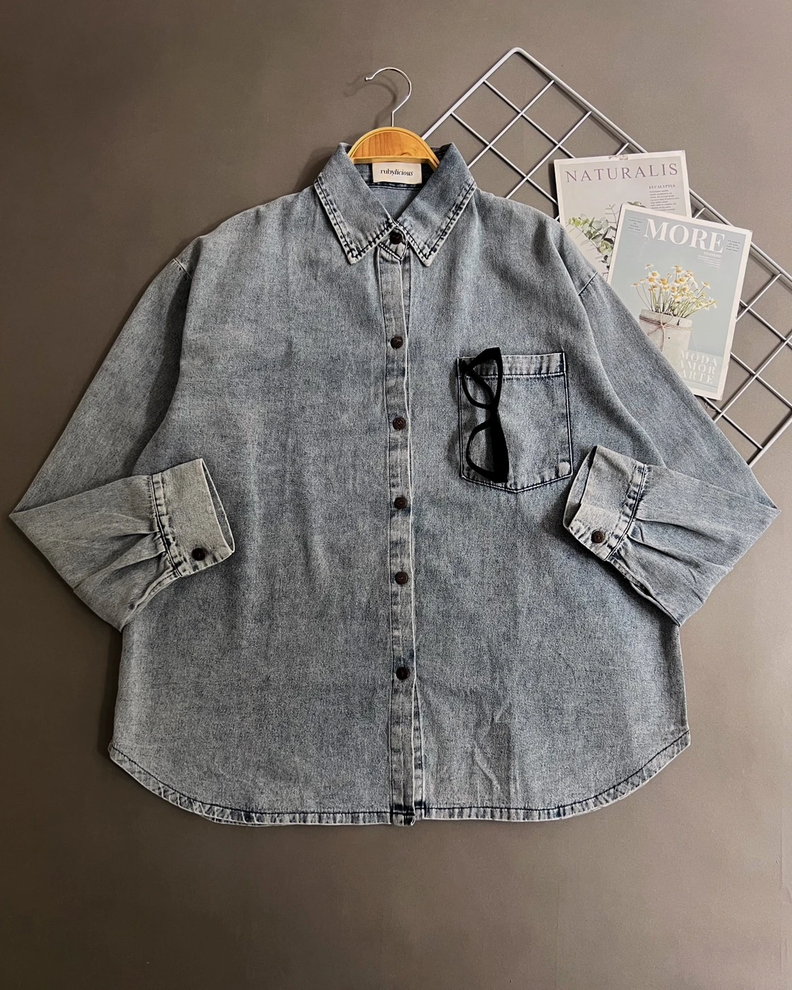 Braily Denim Shirt Kode 19639 Acid