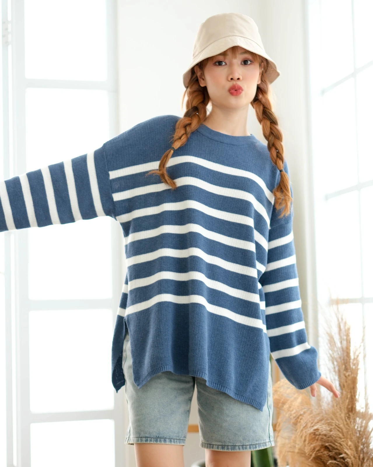 Delia Longsleeve Blue Denim