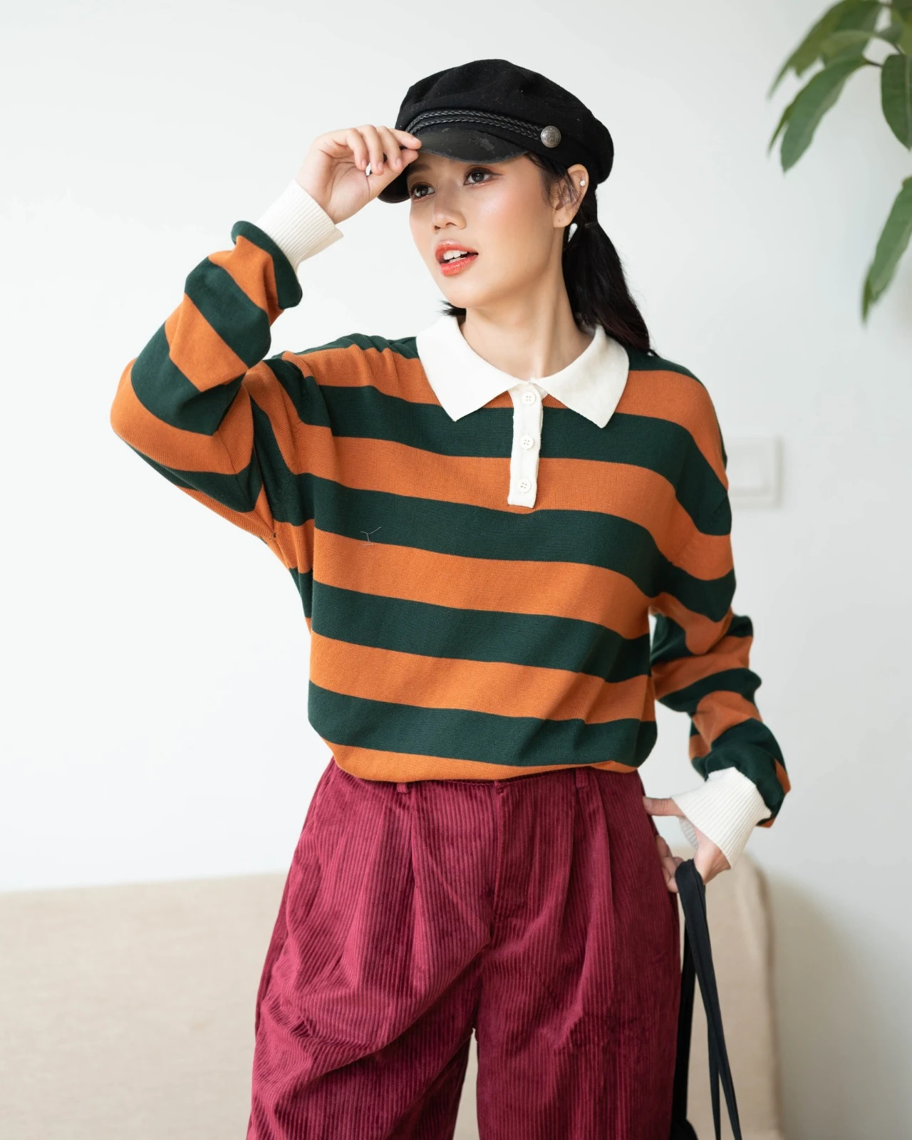 Kourtney Knit Longsleeve Brick