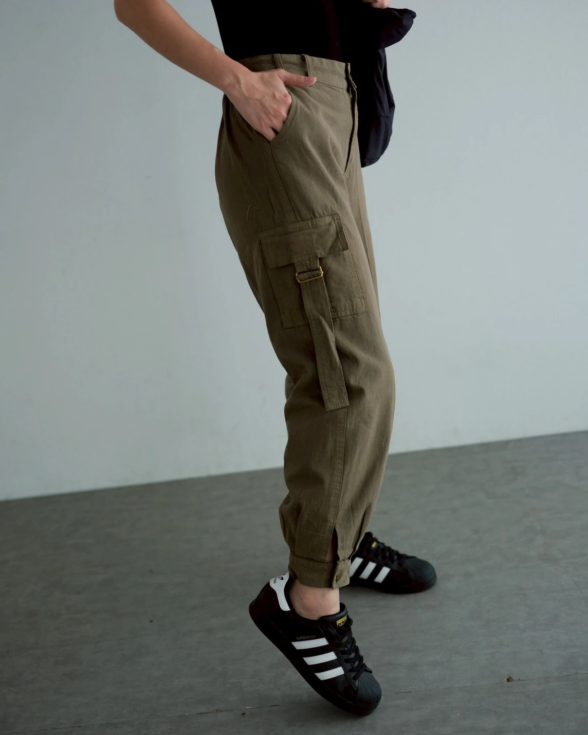 Kozue Denim Pants Olive - Image 3