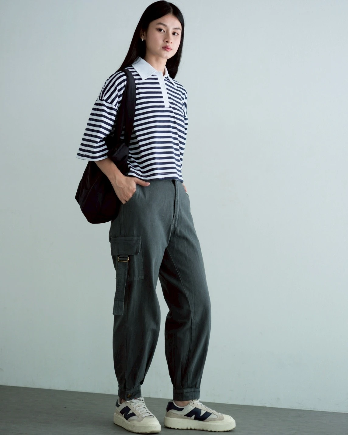 Kozue Denim Pants Dark Grey