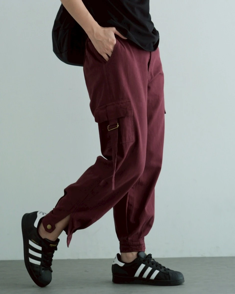 Kozue Denim Pants Maroon