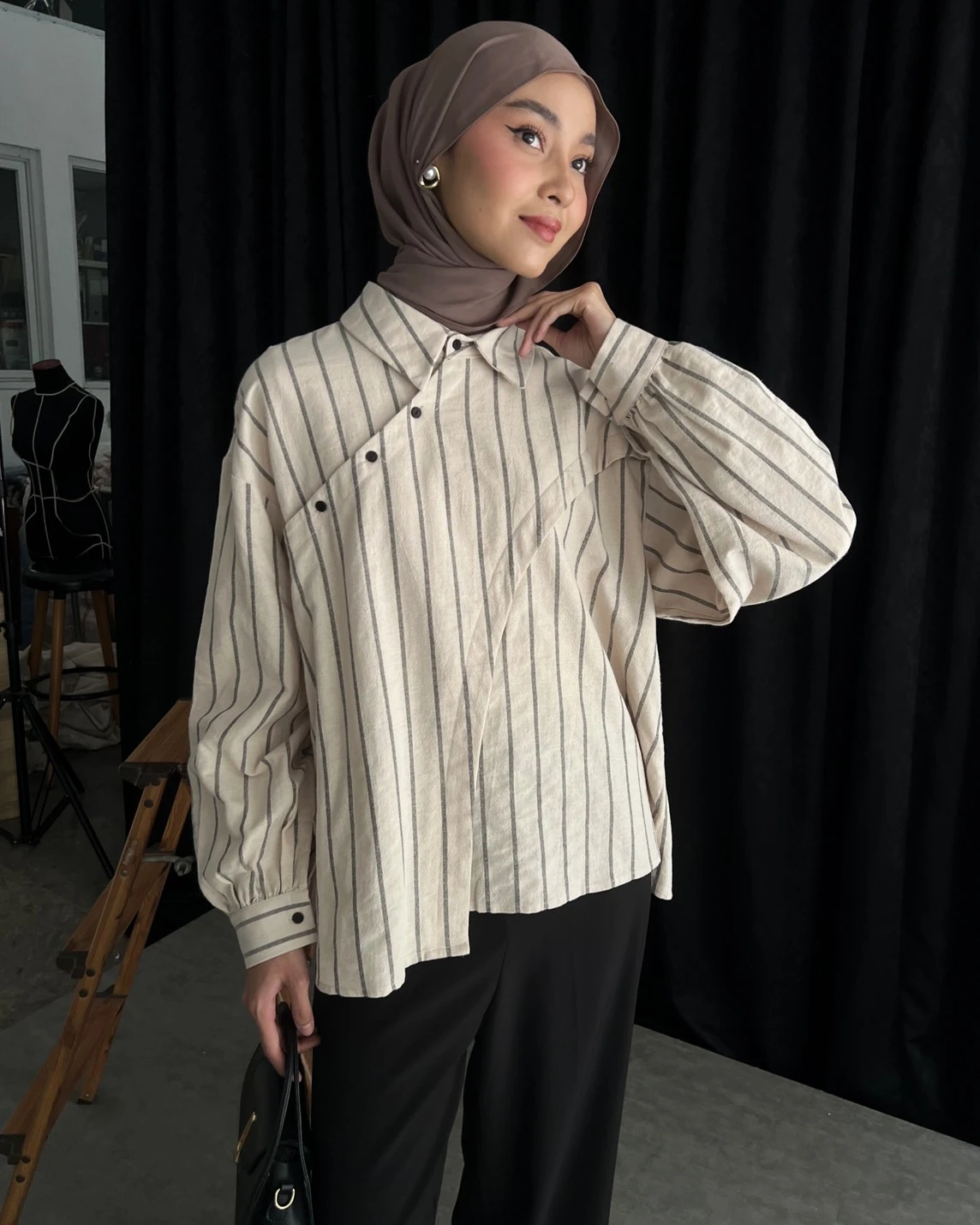 Miroku Shirt Kode 1465 Cream - Image 5