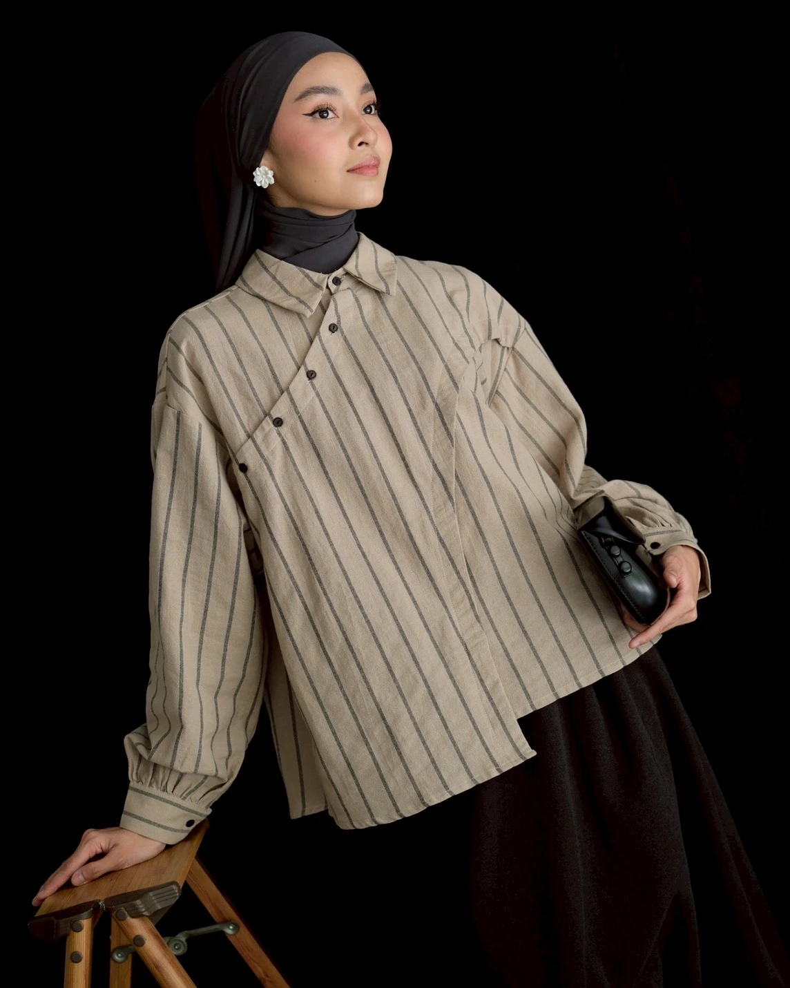 Miroku Shirt Kode 1465 Khaki - Image 5