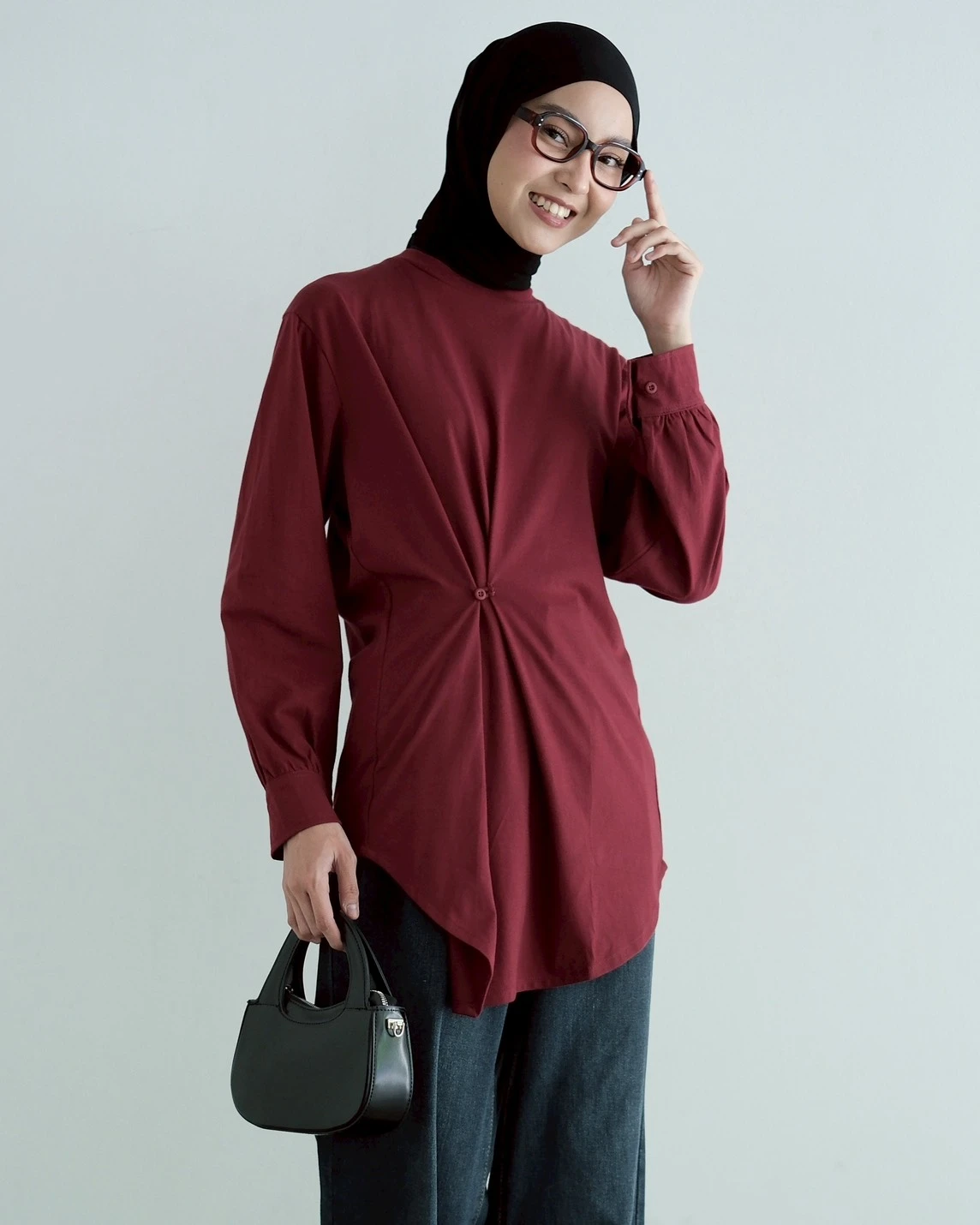 Alternative view of Nena Longsleeve Maroon