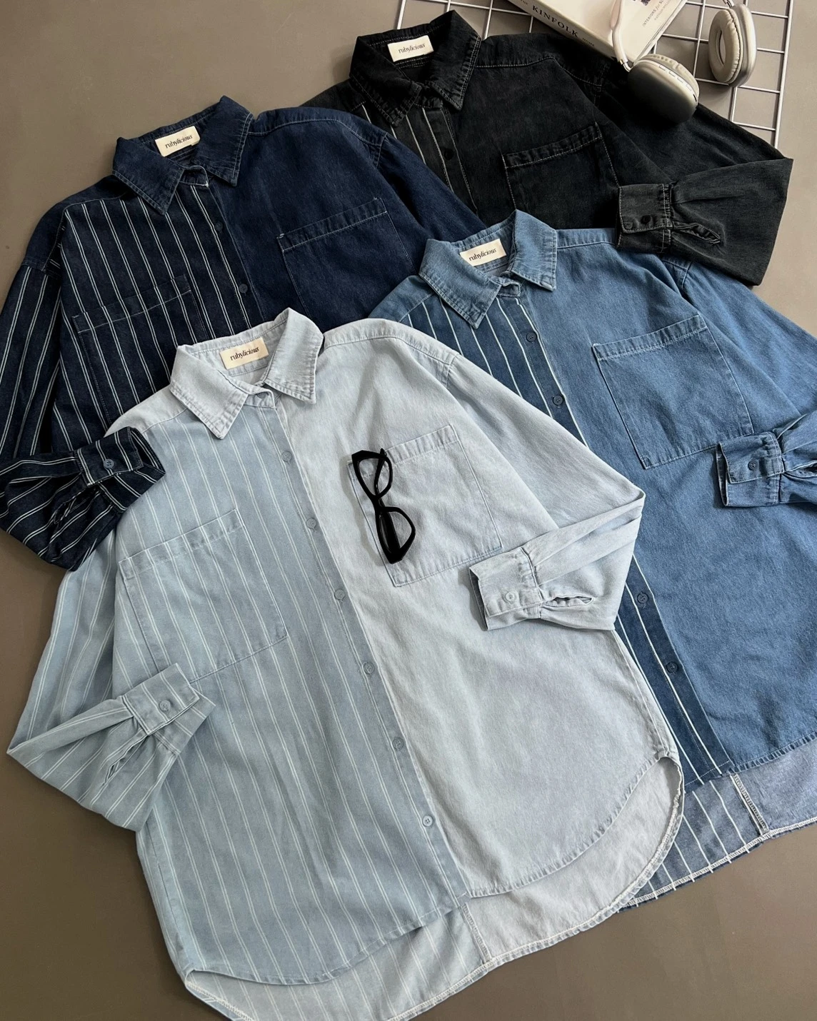 Olexi Denim Shirt Kode 0625 Light Blue - Image 3