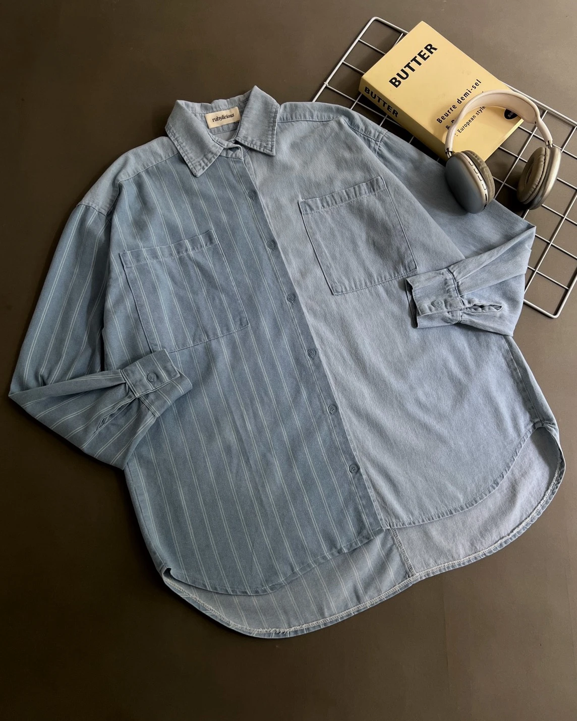 Olexi Denim Shirt Kode 0625 Light Blue