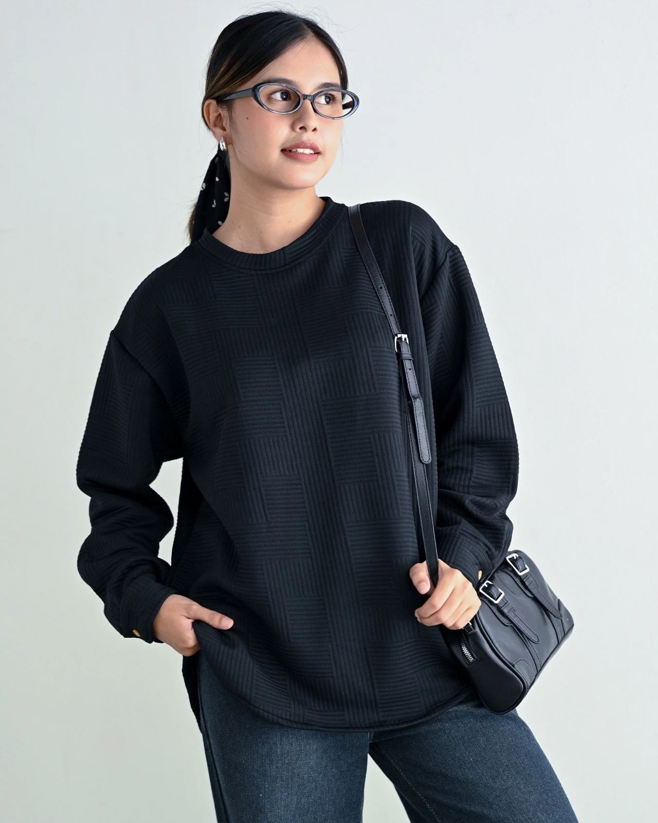 Alternative view of Olniva Longsleeve Kode Lm 5161 Black
