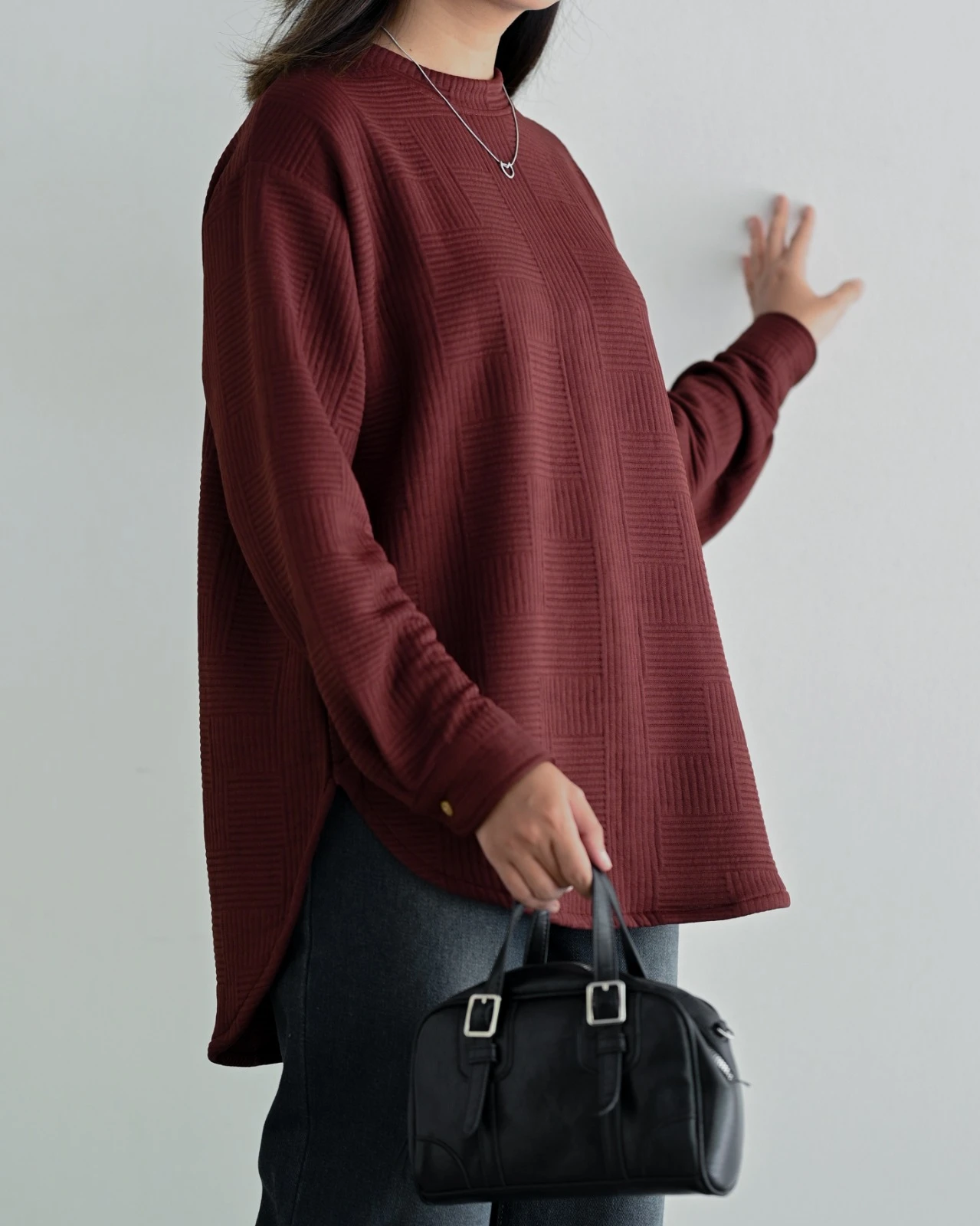 Olniva Longsleeve Kode Lm 5161 Mahogany - Image 3