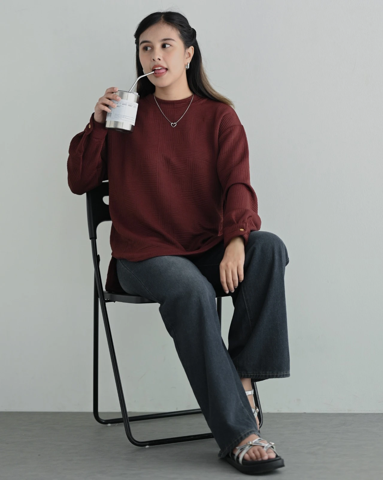Alternative view of Olniva Longsleeve Kode Lm 5161 Mahogany