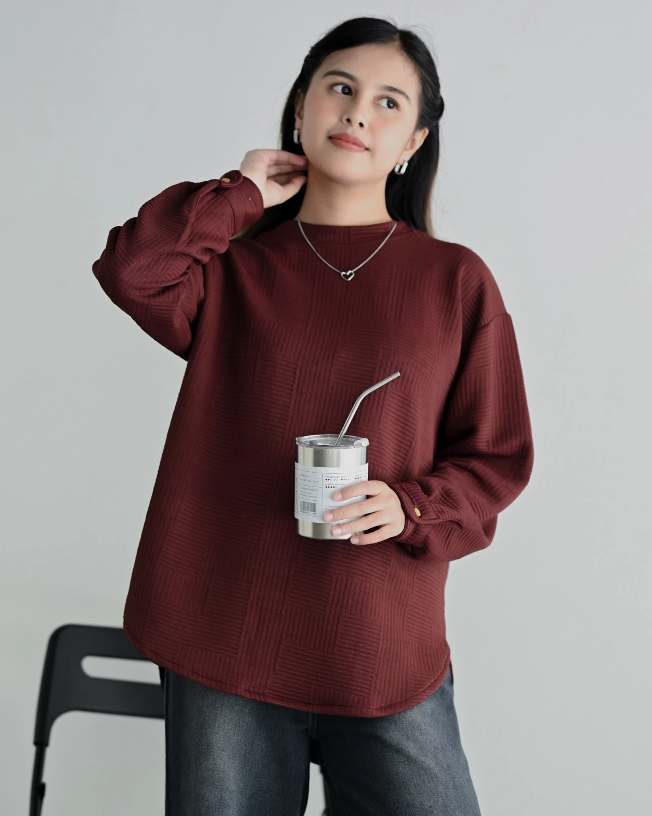 Olniva Longsleeve Kode Lm 5161 Mahogany