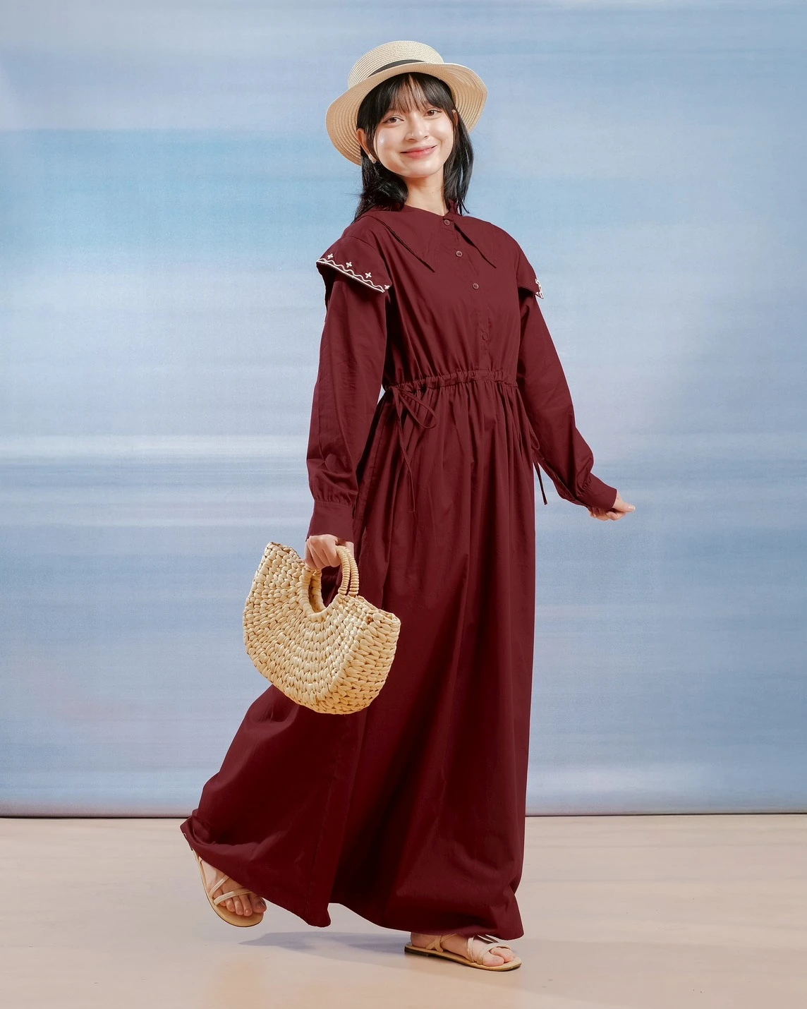 Soraya Maxi Dress Maroon