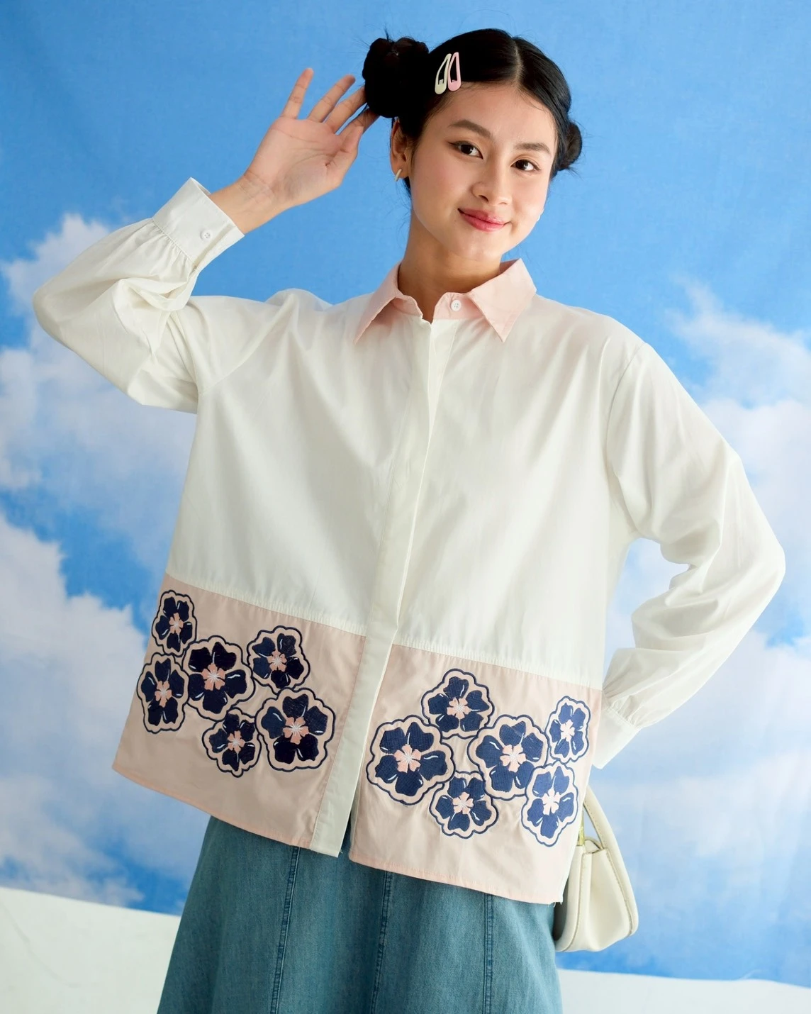 Alternative view of Eishi Shirt Broken White-Pink