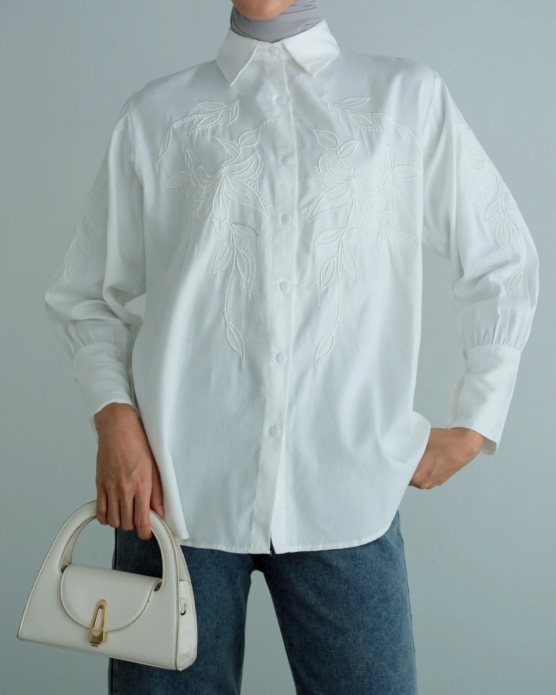 Orinda Shirt Kode 80239 Broken White