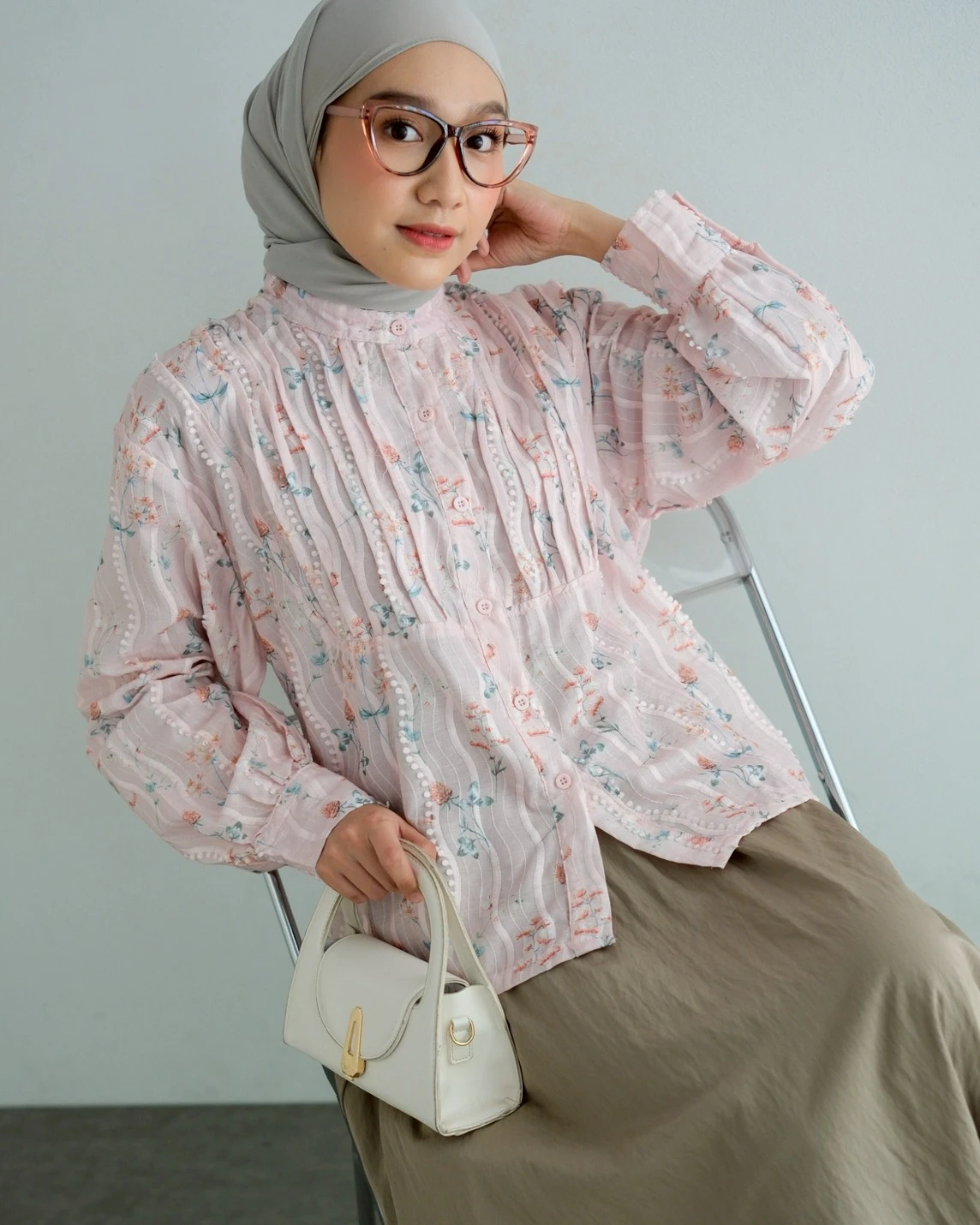 Kasey Shirt Kode Mr 3177 Pink