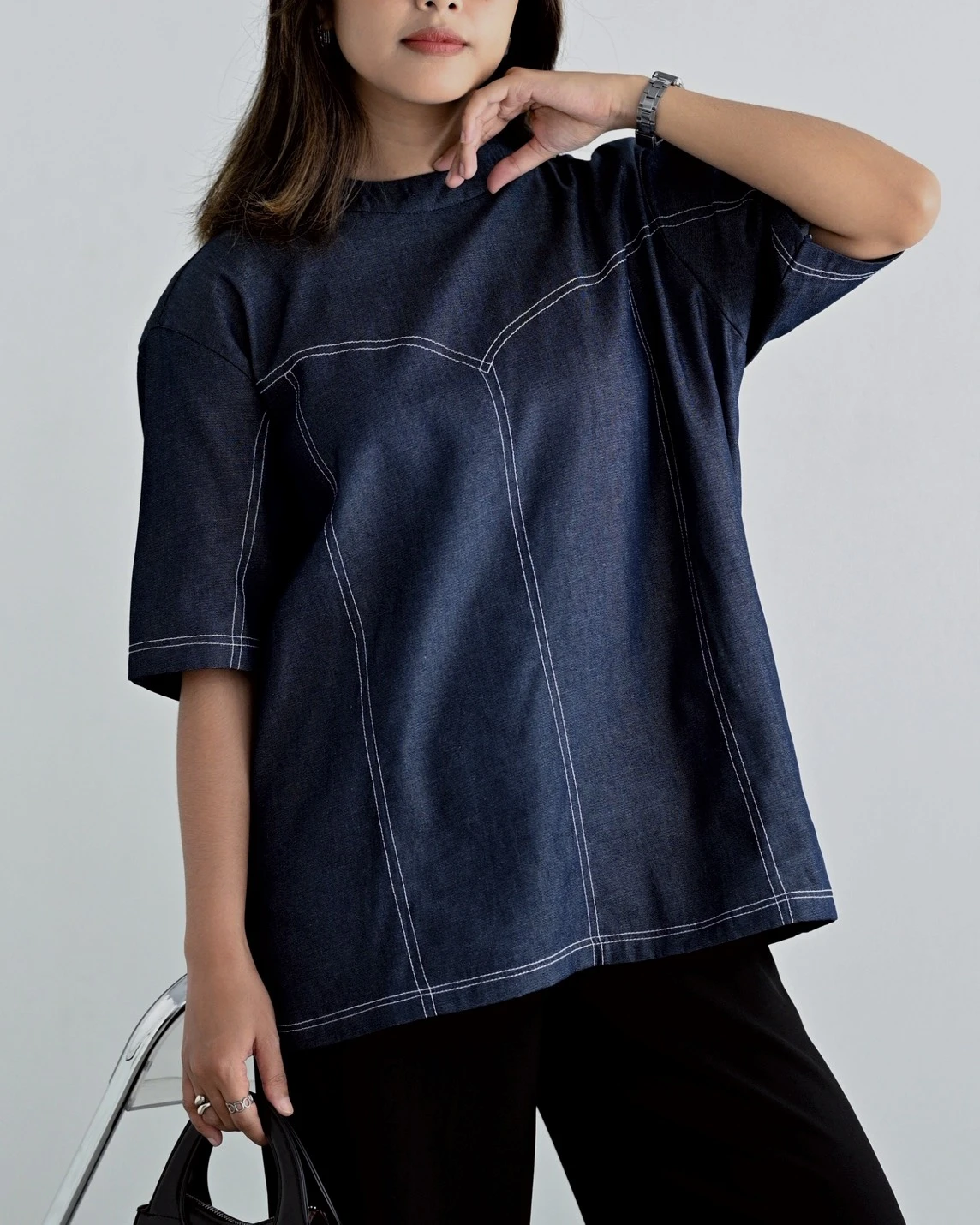 Alternative view of Deanis Denim Shirt Dark Blue