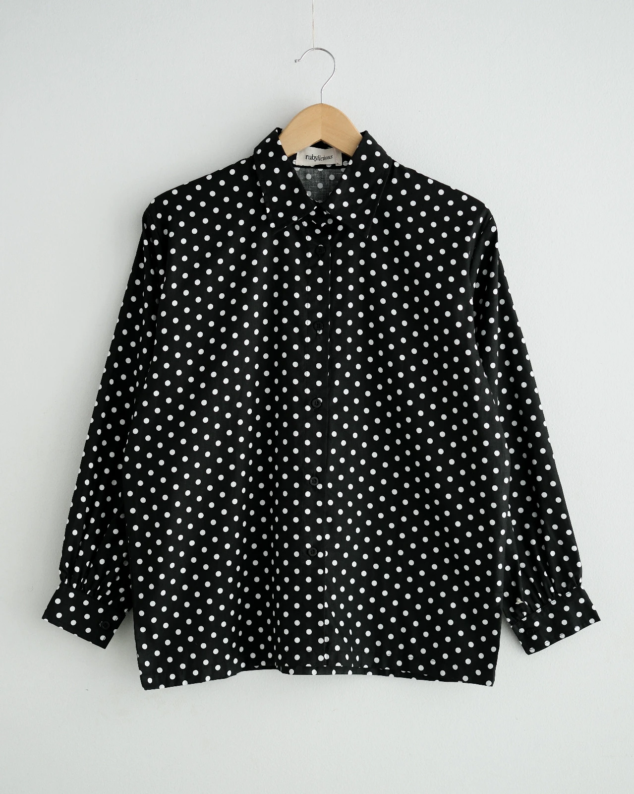 Lenora Polka Shirt Kode 25962 Black