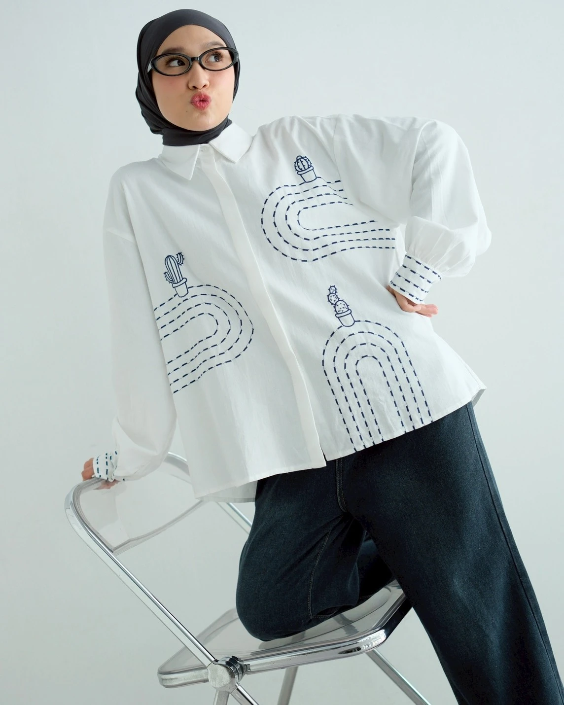 Alternative view of Cactus Shirt Kode 20390 Broken White