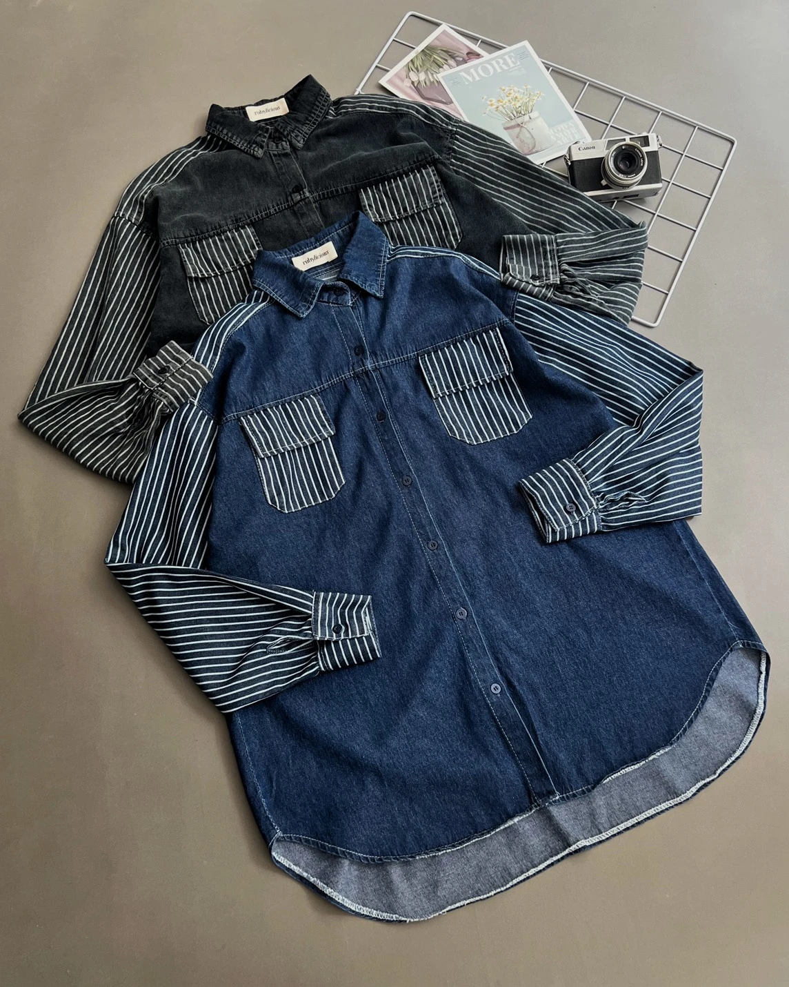 Alternative view of Gladie Denim Shirt Kode 1525 Dark Blue