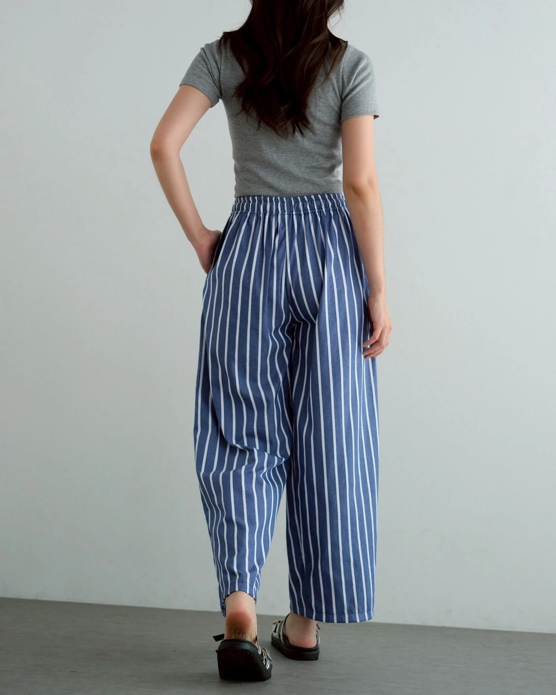Hayes Stripe Pants Kode 14086 Blue Denim - Image 3