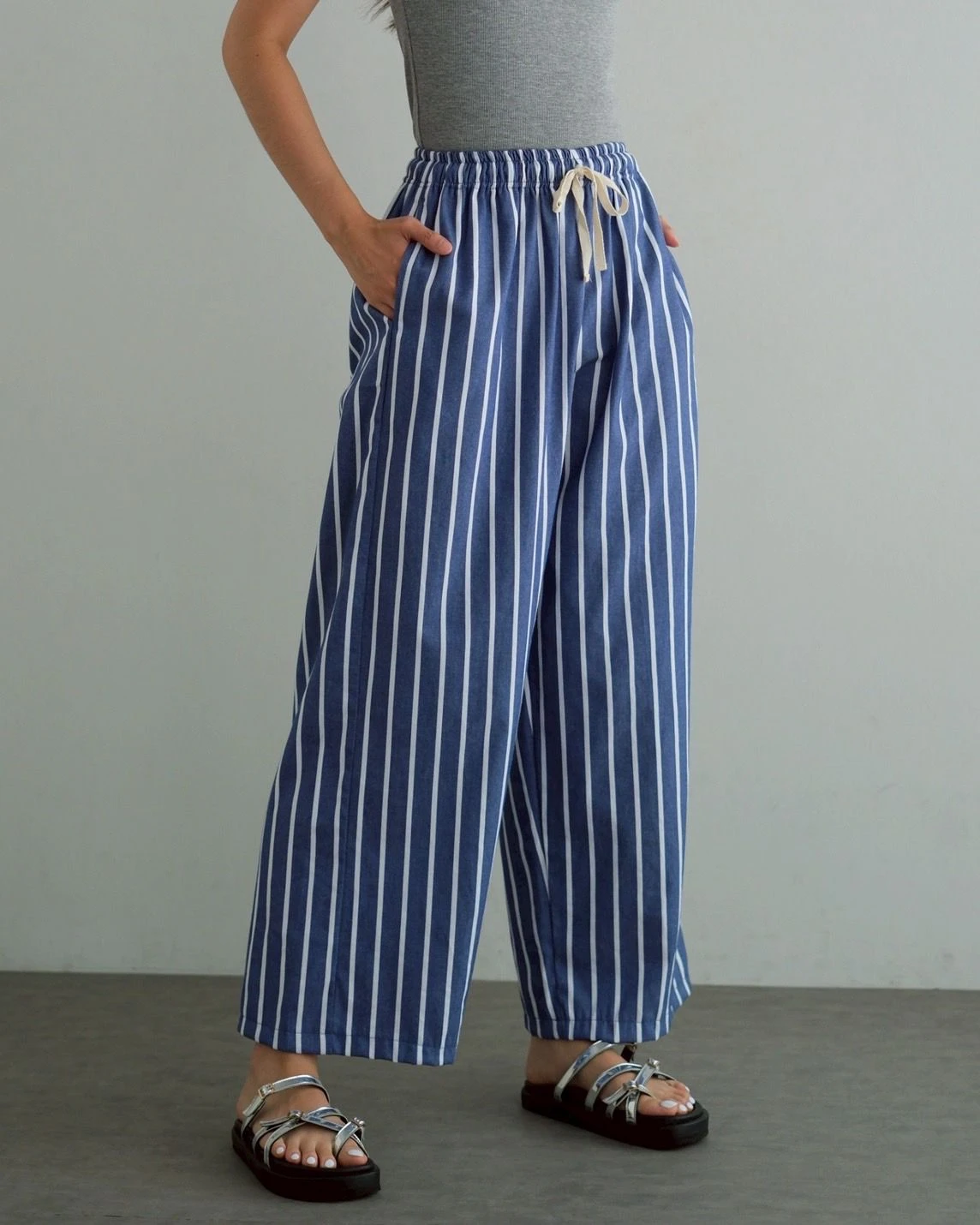 Alternative view of Hayes Stripe Pants Kode 14086 Blue Denim
