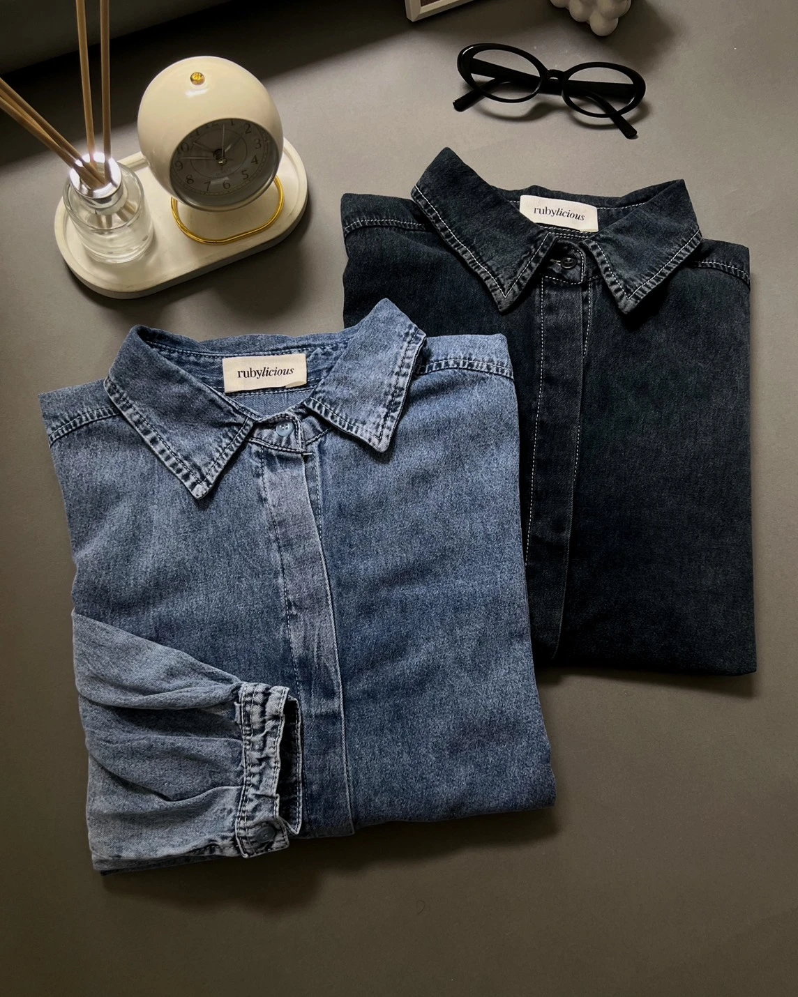 Delara Denim Shirt Kode 4625 Acid - Image 4