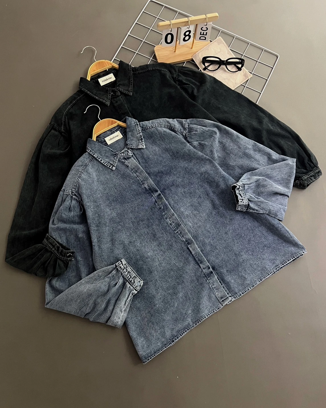 Delara Denim Shirt Kode 4625 Acid - Image 5