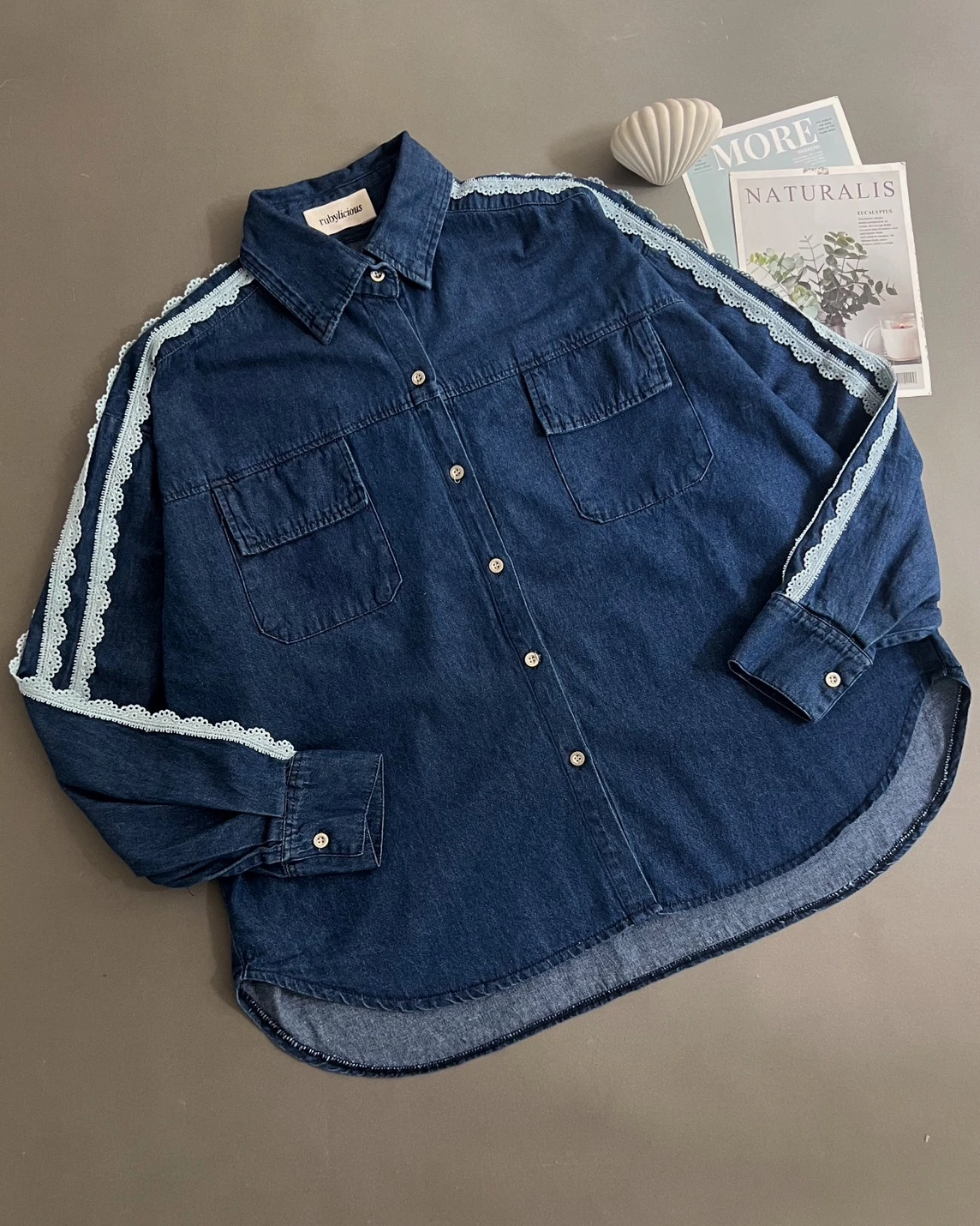 Pyorika Denim Shirt Kode 4126 Dark Blue