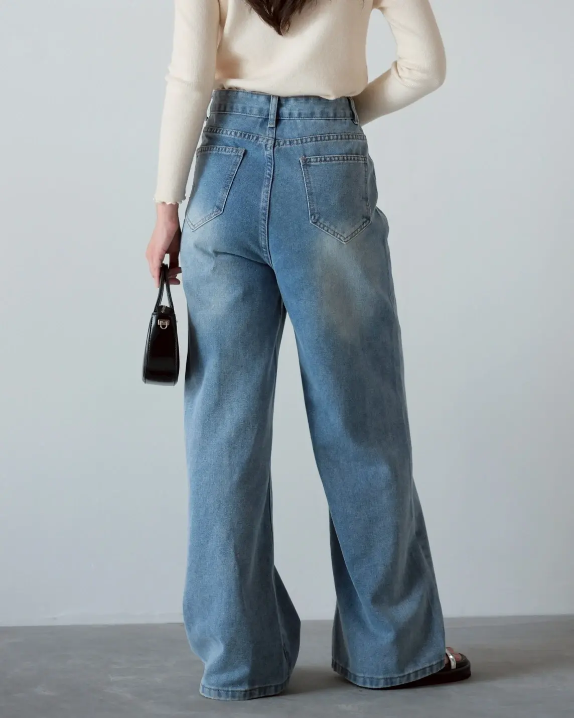 Cesira Denim Pants Kode 173K Medium Blue - Image 3
