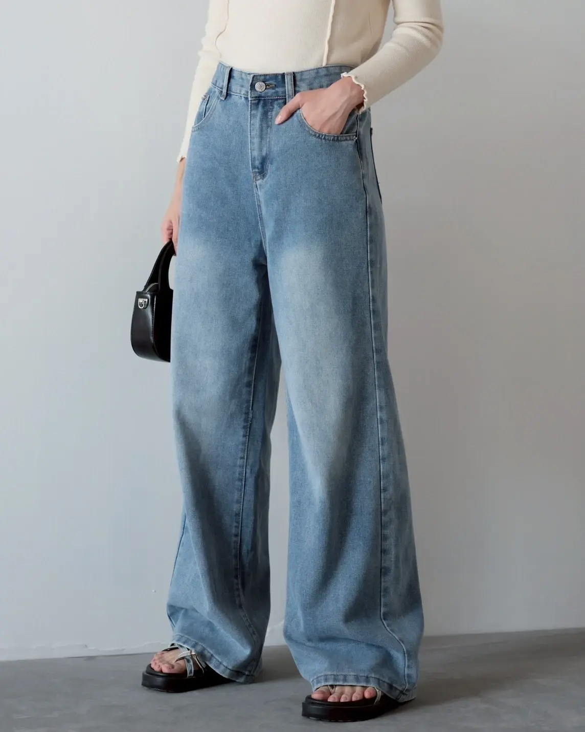 Cesira Denim Pants Kode 173K Medium Blue