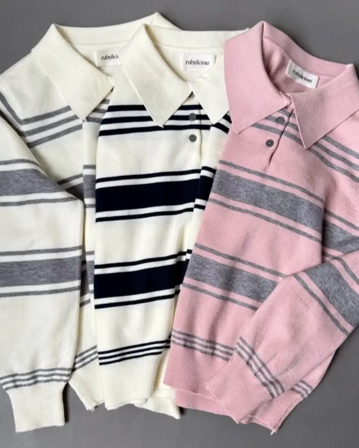 Saskia Stripe Longsleeve Kode 298K Bw-Navy - Image 3