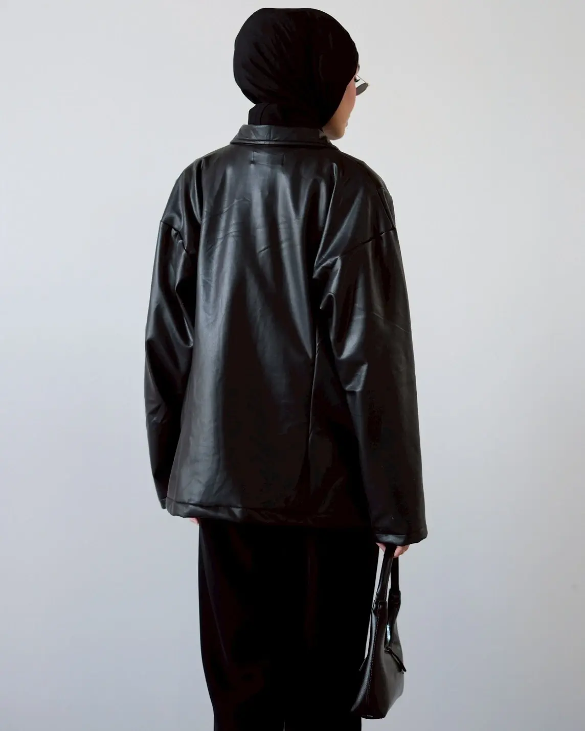Zelie Leather Jacket Black - Image 3
