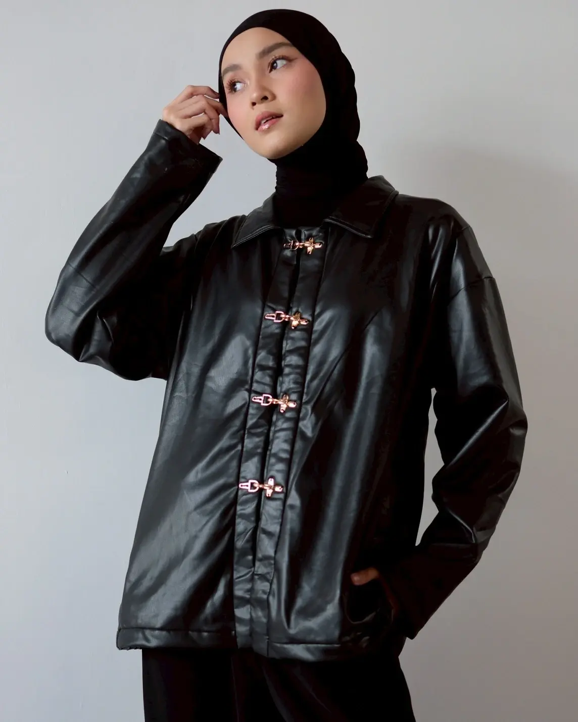 Zelie Leather Jacket Black