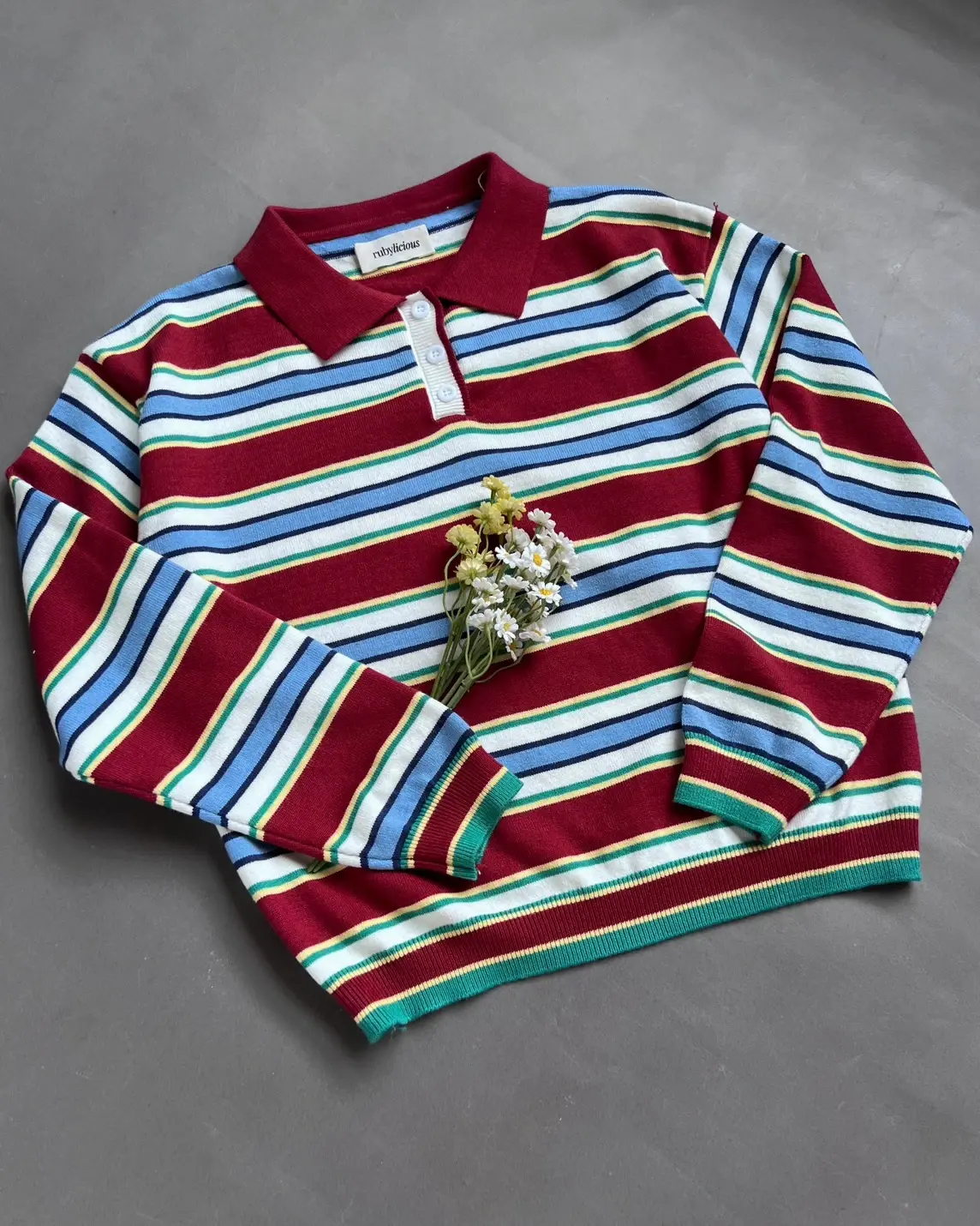Wesly Stripe Longsleeve Red