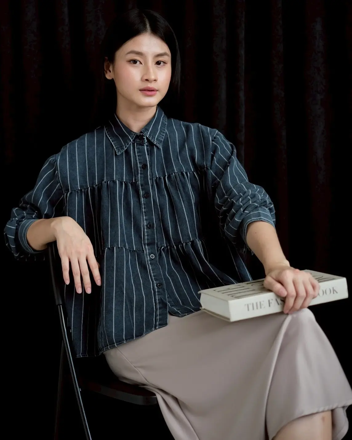 Wilda Denim Shirt Dark Grey Big - Image 3