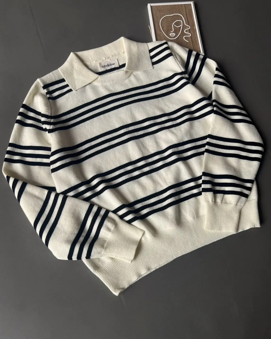 Wyeta Stripe Longsleeve Kode 321J Broken White - Image 2