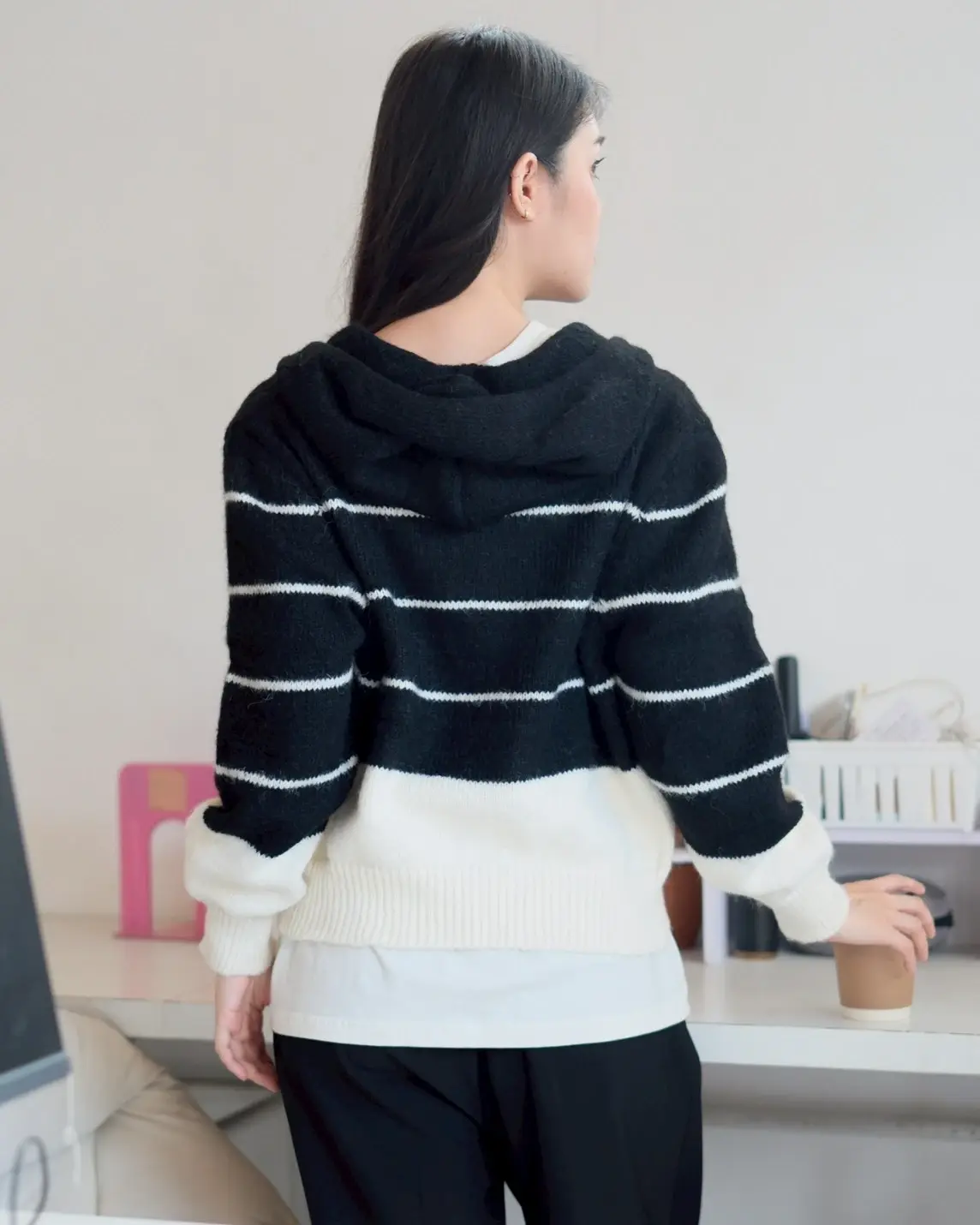 Phiora Knit Jacket Kode 122J Black - Image 3