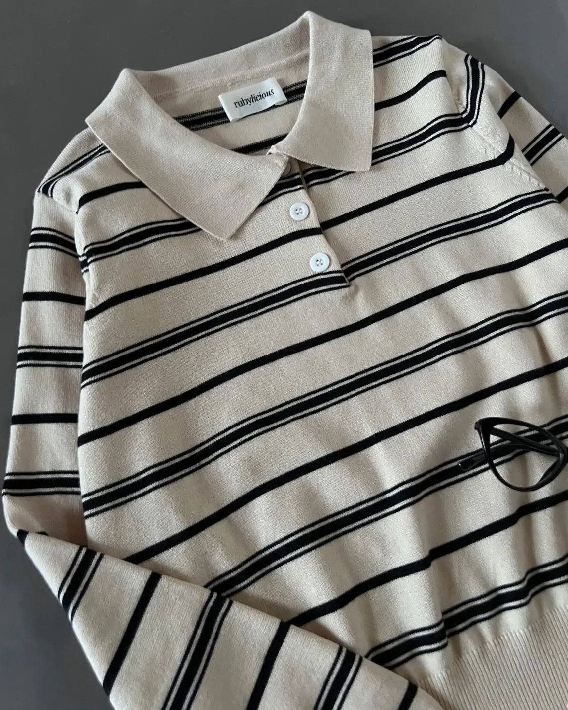 Cedra Stripe Longsleeve Kode 177K Beige