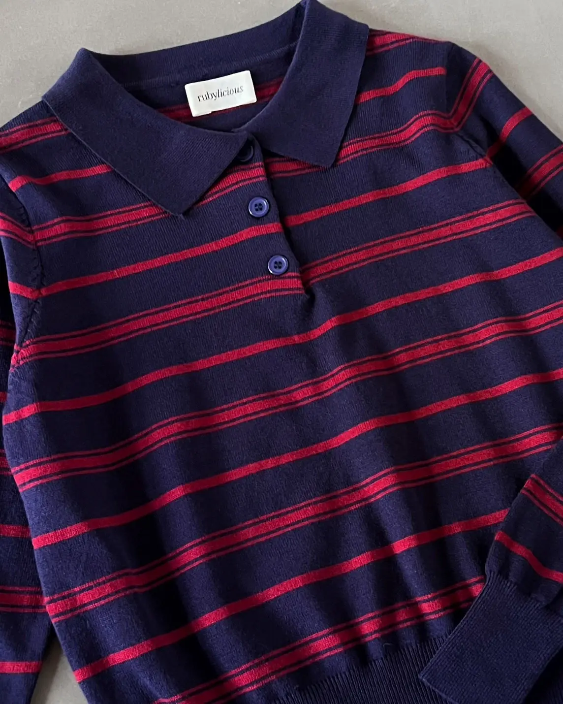 Cedra Stripe Longsleeve Kode 177K Navy